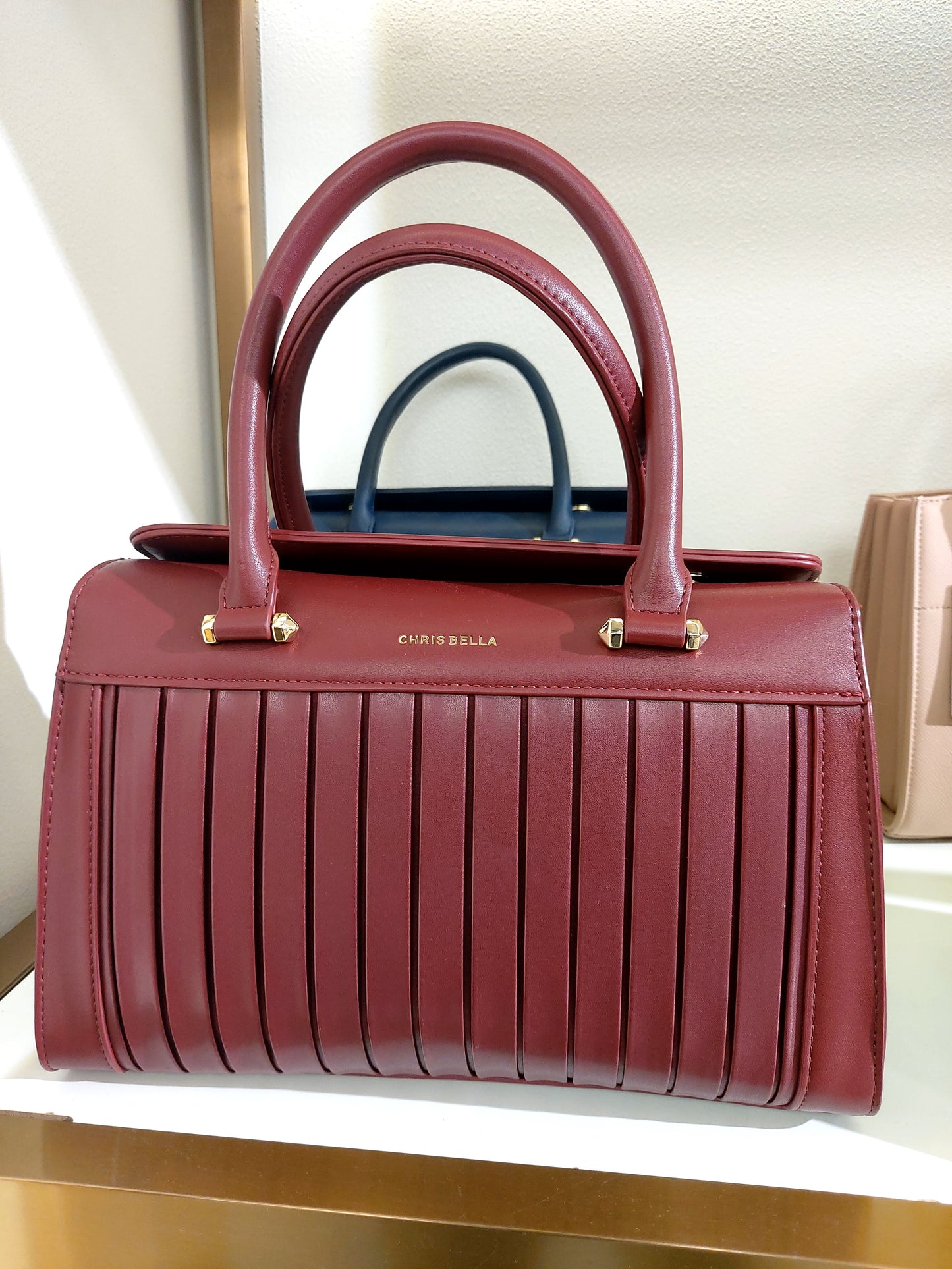 Sac Chrisbella "Élise Plissé Marine"