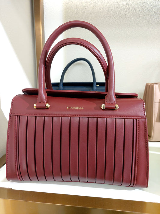 Sac Chrisbella "Élise Plissé Marine"