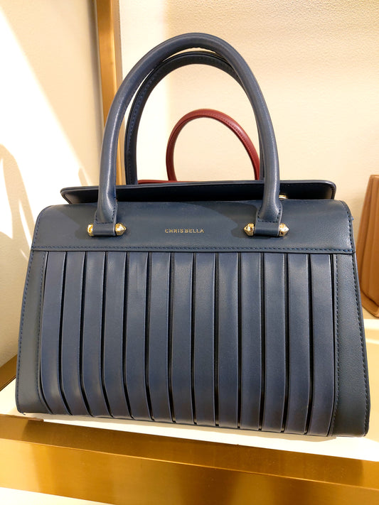 Sac Chrisbella "Élise Plissé Marine"